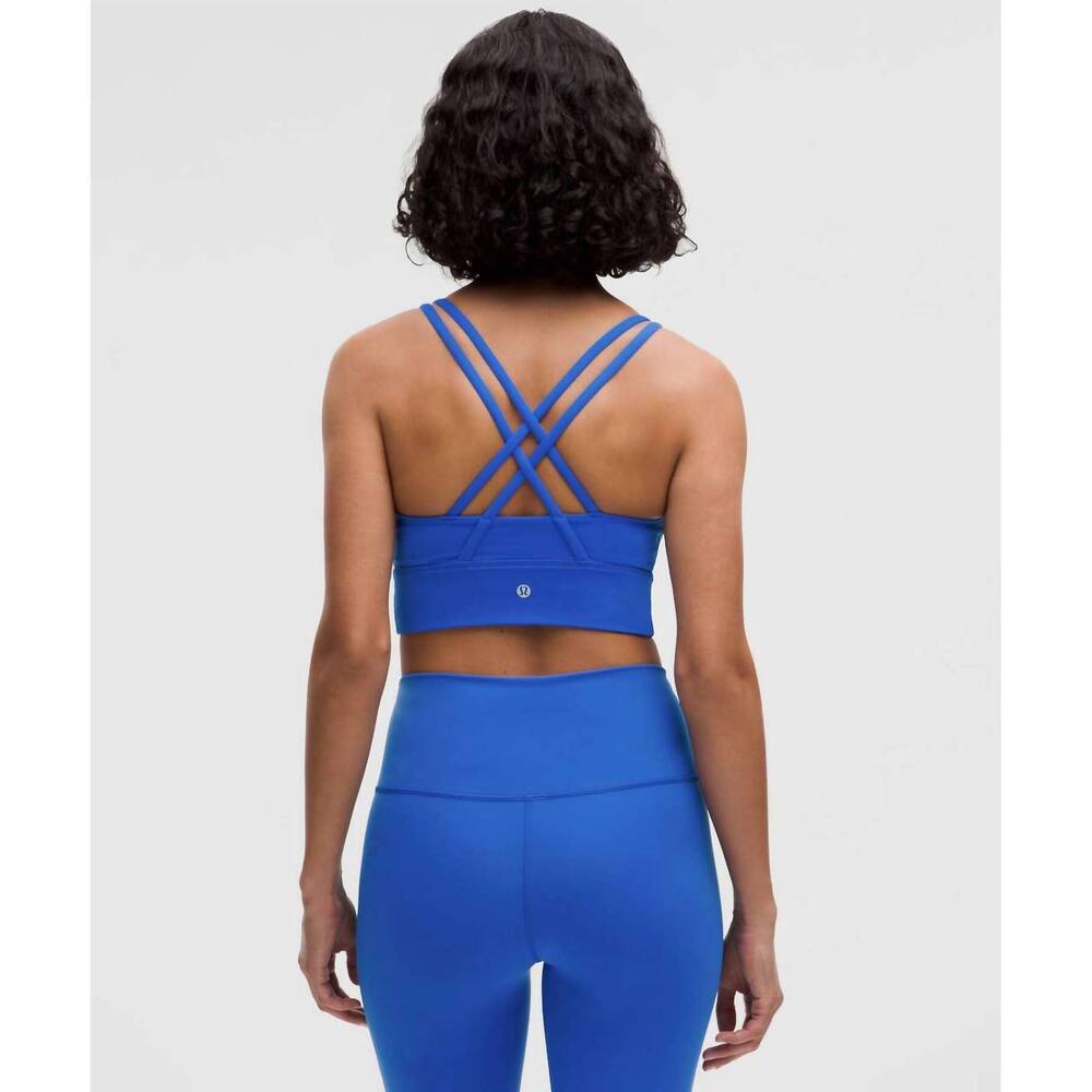 NEW LULULEMON energy longline bra in blue - Picture 2 of 5